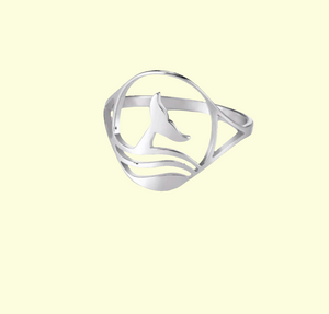 Walvis open zegel ring