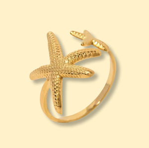 Dubbele zeester ring