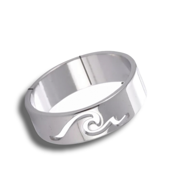 zilveren cut-out ring